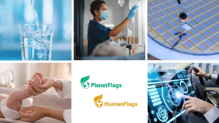 PlanetFlags™/HumanFlags™ -Products Contributing to the Environment and/or Human Life-