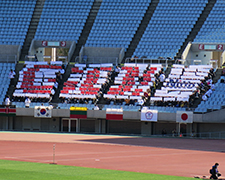 Letras humanas en el estadio