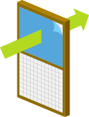 網戸 汚れ防止イメージ