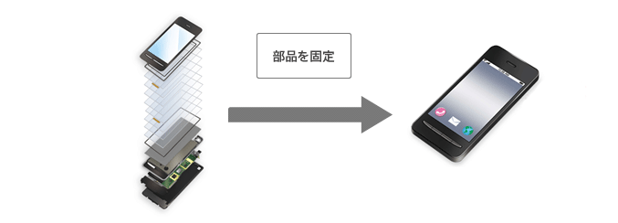 部品を固定