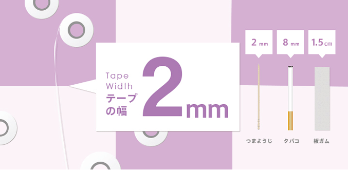 テープの幅 「2mm」