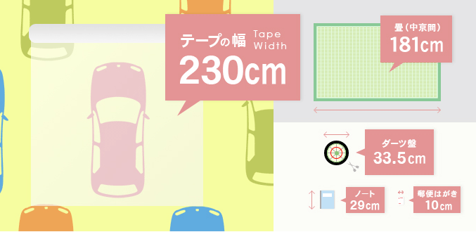 テープの幅 「230cm」
