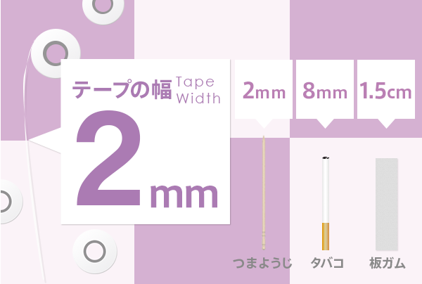 テープの幅 「2mm」