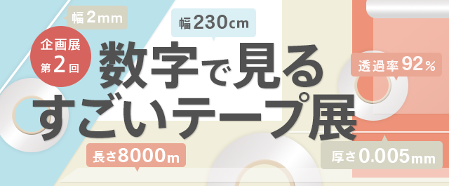 企画展 第2回 数字で見るすごいテープ展