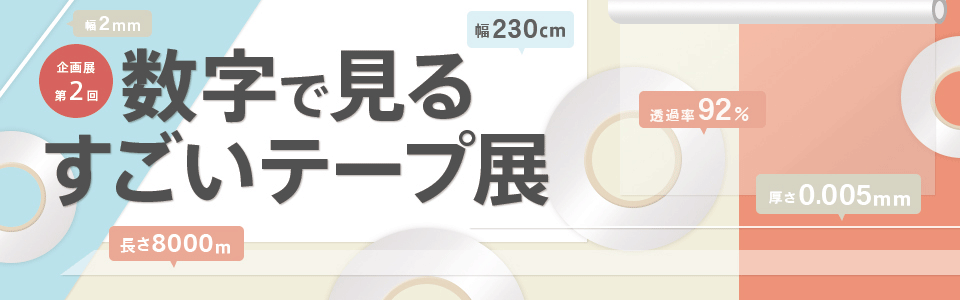 企画展 第2回 数字で見るすごいテープ展