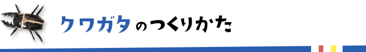 クワガタのつくりかた