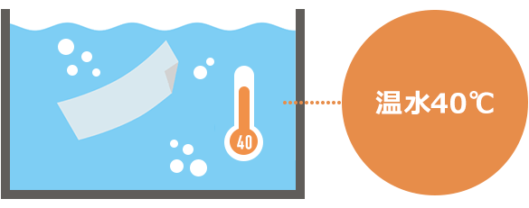 40℃温水浸漬試験
