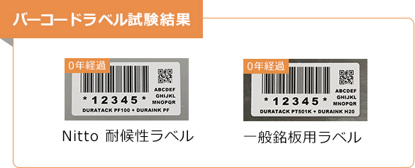 バーコードラベル試験結果