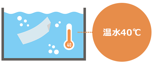 40℃温水浸漬試験